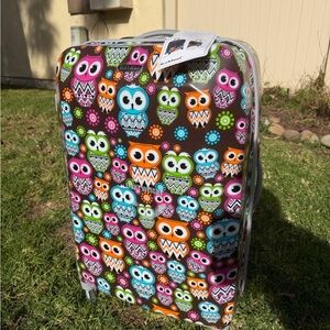 Colorful Owl Pattern Suitcase Cover (includes 2)